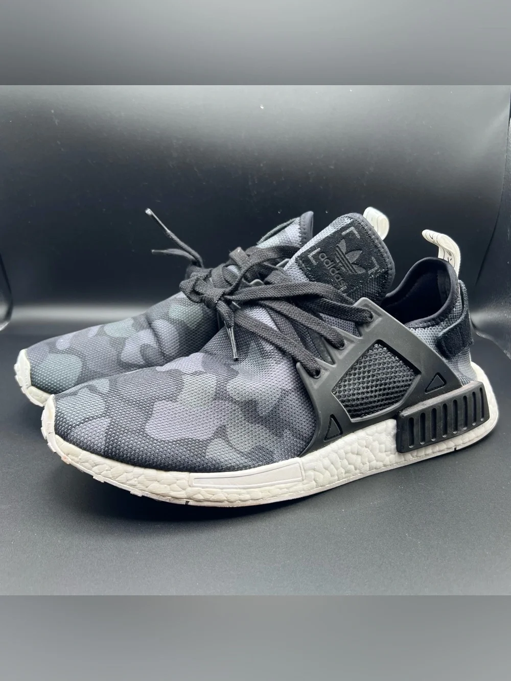 adidas Men’s Black & Gray Camo NMD_R1 Sneakers